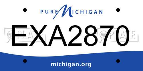 EXA2870 Michigan License Plate