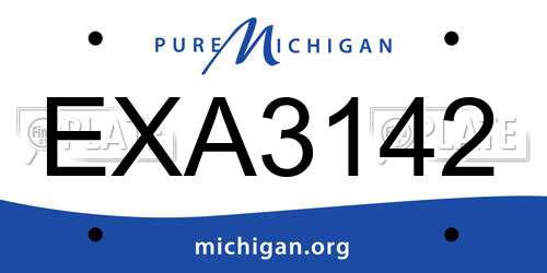 EXA3142 Michigan License Plate