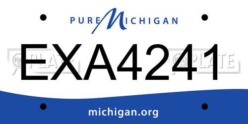 EXA4241 Michigan License Plate