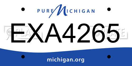 EXA4265 Michigan License Plate