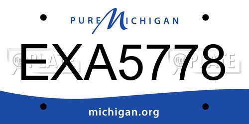 EXA5778 Michigan License Plate