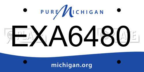 EXA6480 Michigan License Plate