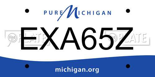 EXA65Z Michigan License Plate