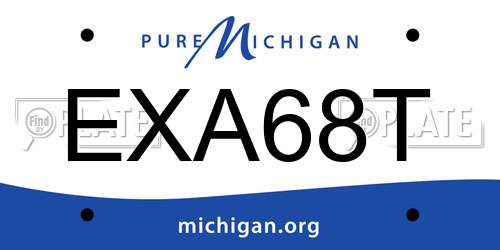 EXA68T Michigan License Plate
