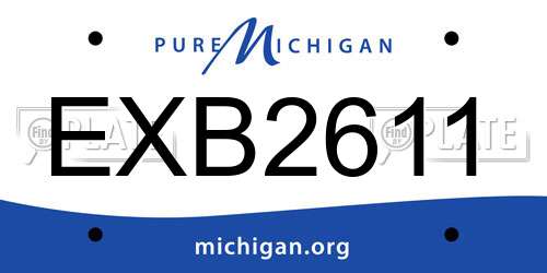 EXB2611 Michigan License Plate