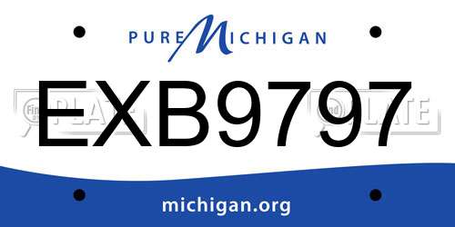 EXB9797 Michigan License Plate