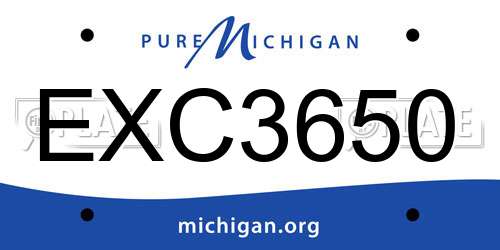 EXC3650 Michigan License Plate