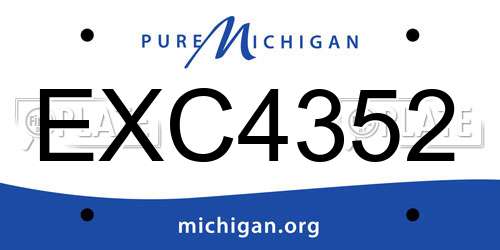 EXC4352 Michigan License Plate
