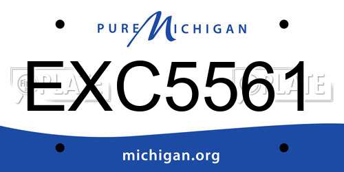 EXC5561 Michigan License Plate