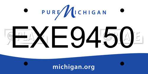 EXE9450 Michigan License Plate