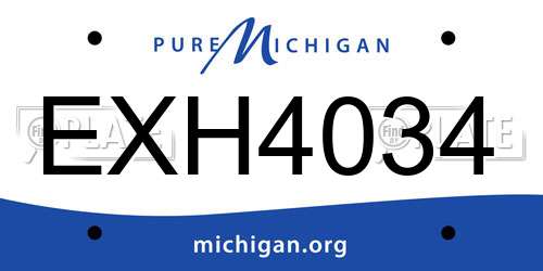 EXH4034 Michigan License Plate