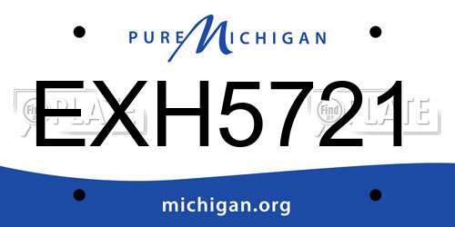 EXH5721 Michigan License Plate