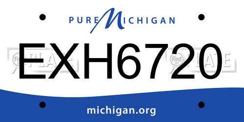 EXH6720 Michigan License Plate