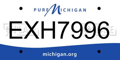EXH7996 Michigan License Plate
