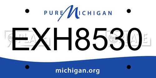 EXH8530 Michigan License Plate