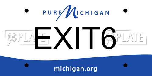 EXIT6 Michigan License Plate