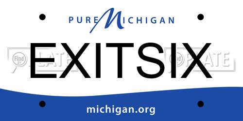 EXITSIX Michigan License Plate
