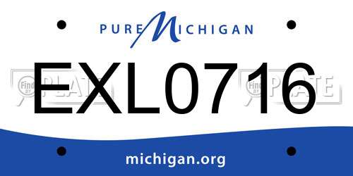 EXL0716 Michigan License Plate
