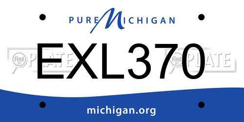 EXL370 Michigan License Plate