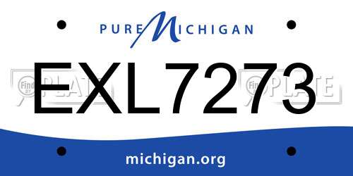 EXL7273 Michigan License Plate