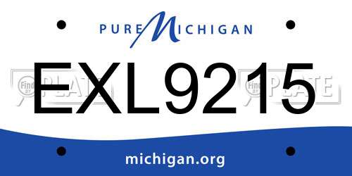 EXL9215 Michigan License Plate