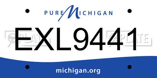EXL9441 Michigan License Plate
