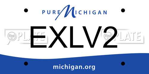 EXLV2 Michigan License Plate