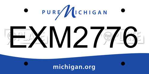 EXM2776 Michigan License Plate
