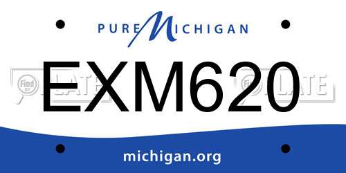 EXM620 Michigan License Plate