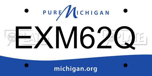EXM62Q Michigan License Plate