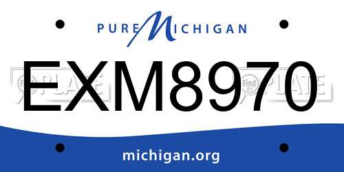 EXM8970 Michigan License Plate