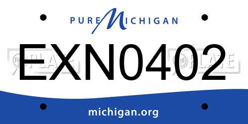 EXN0402 Michigan License Plate