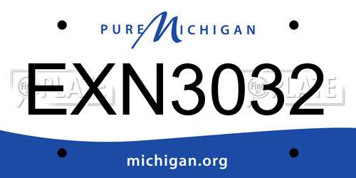 EXN3032 Michigan License Plate