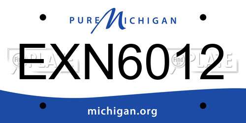 EXN6012 Michigan License Plate