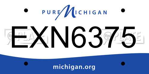 EXN6375 Michigan License Plate