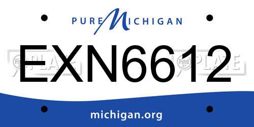 EXN6612 Michigan License Plate