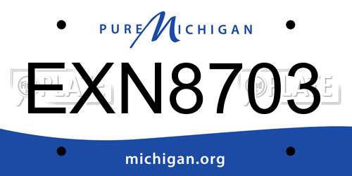 EXN8703 Michigan License Plate