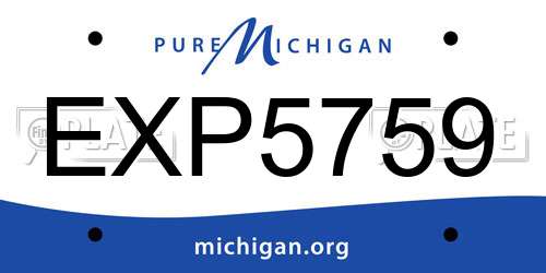 EXP5759 Michigan License Plate
