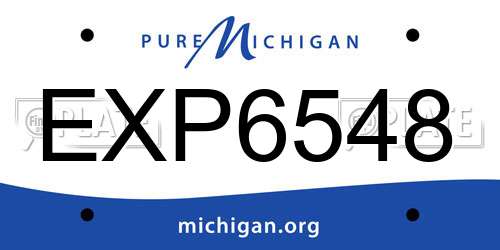 EXP6548 Michigan License Plate