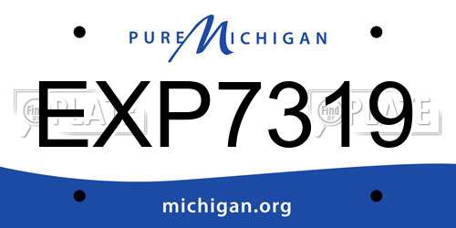 EXP7319 Michigan License Plate