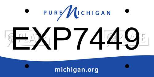 EXP7449 Michigan License Plate