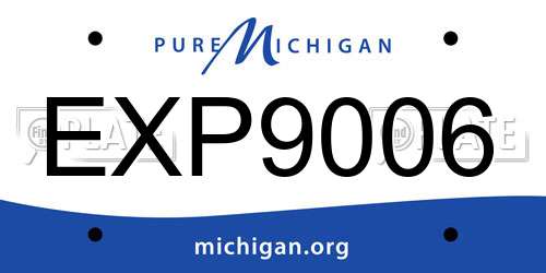 EXP9006 Michigan License Plate