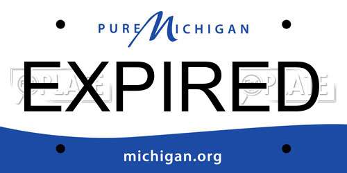 EXPIRED Michigan License Plate