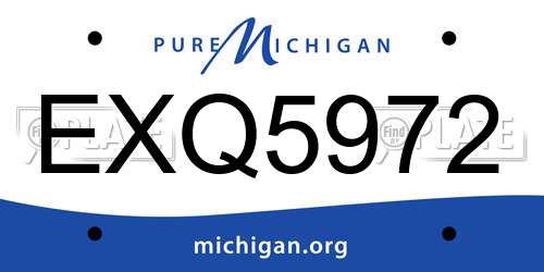 EXQ5972 Michigan License Plate