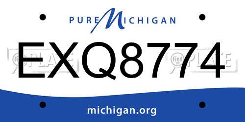 EXQ8774 Michigan License Plate