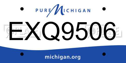 EXQ9506 Michigan License Plate