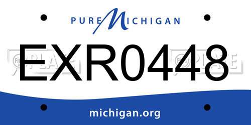 EXR0448 Michigan License Plate