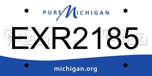 EXR2185 Michigan License Plate