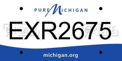 EXR2675 Michigan License Plate