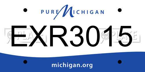 EXR3015 Michigan License Plate